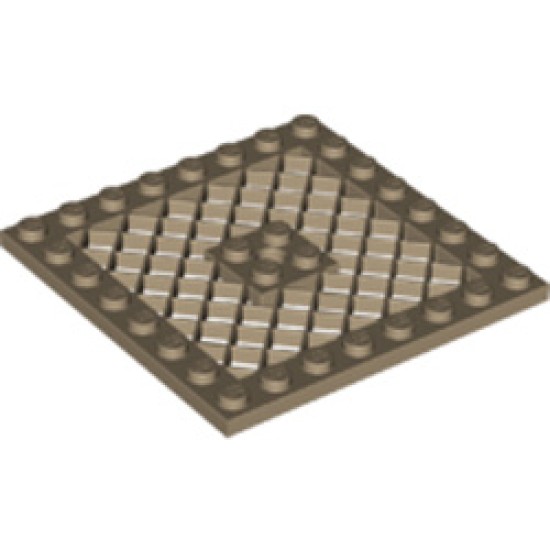 Grid Plate 8x8 Sand Yellow