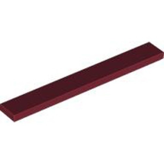 Flat Tile 1x8 Dark Red