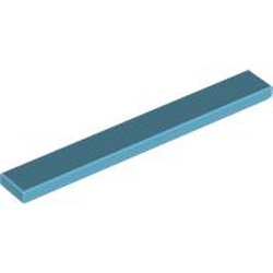 Flat Tile 1x8 Medium Azur