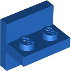 Plate 1x2 with Vertical Tube Bright Blue