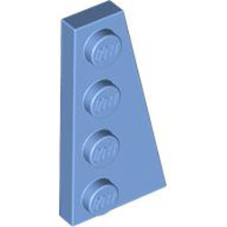 Right Plate 2x4 with Angle Medium Blue