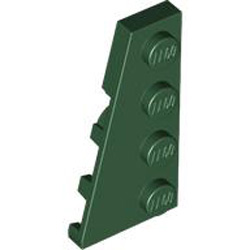 Left Plate 2x4 with Angle Earth Green