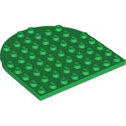 Plate 8x8 1/2 Circle Dark Green