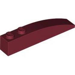 Brick 1x6 with Bow Dark Red