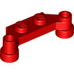 Plate 1x4 Split-level Bright Red