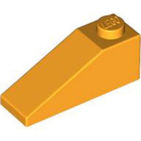 Roof Tile 1x3 / 25 Degree Flame Yellowish Orange