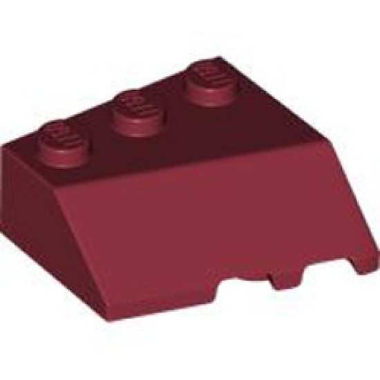 Left Roof Tile 3x3 Degree 45 / 18 / 45 Dark Red