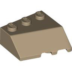 Left Roof Tile 3x3 Degree 45 / 18 / 45 Sand Yellow