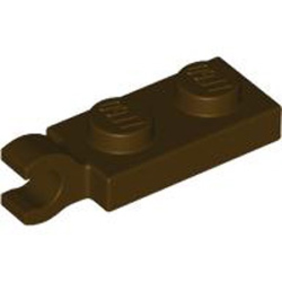 Plate 2x1 with Holder Vertical Dark Brown