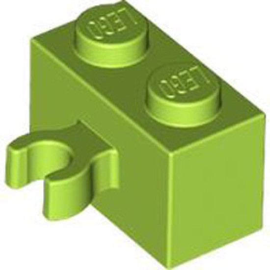 Brick 1x2 with Horizontal Holder Bright Yellowish Green