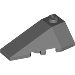 Left Roof Tile 2x4 with Angle Dark Stone Grey
