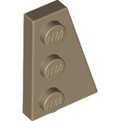 Right Plate 2x3 with Angle Sand Yellow