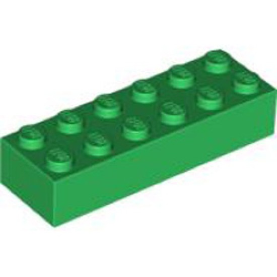 Brick 2x6 Dark Green