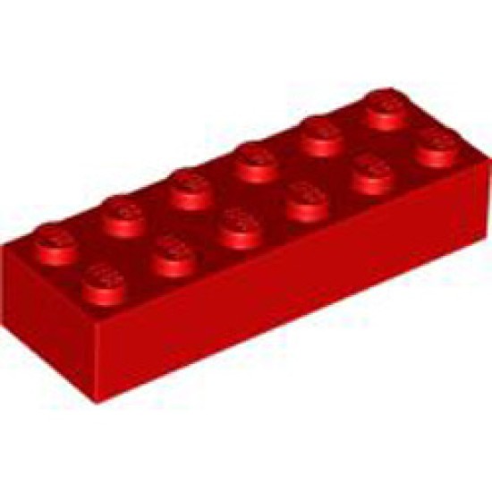 Brick 2x6 Bright Red