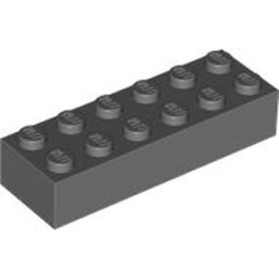 Brick 2x6 Dark Stone Grey