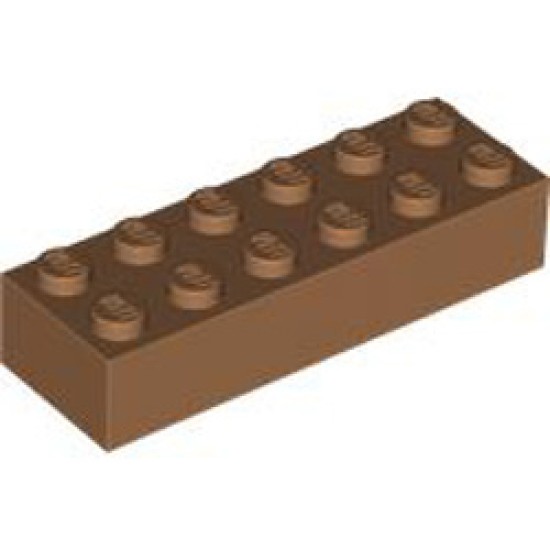 Brick 2x6 Medium Nougat