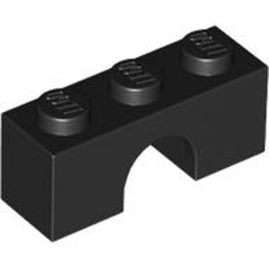 Brick with Bow 1x3 Black