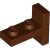 Plate 2x1 with Vertical Tube Reddish Brown