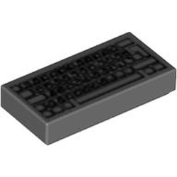 Flat Tile 1x2 Number 79 Dark Stone Grey