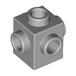Brick 1x1 with 4 Knobs Medium Stone Grey
