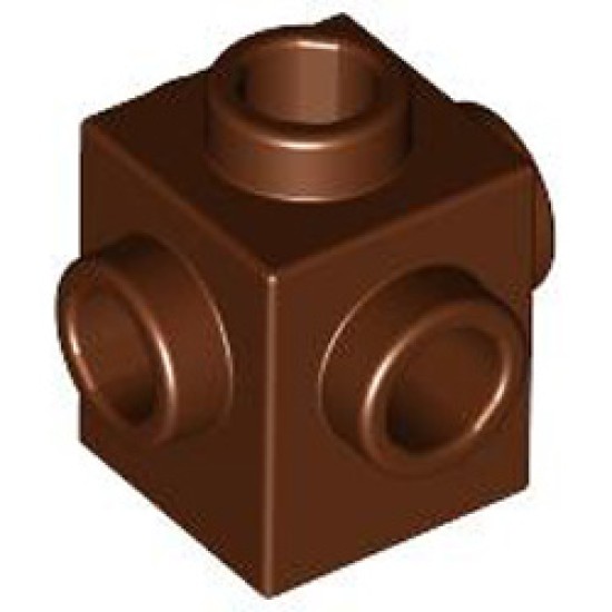 Brick 1x1 with 4 Knobs Reddish Brown