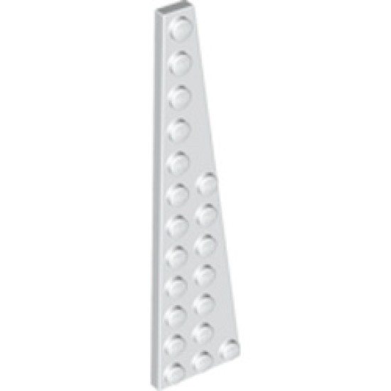 Right Plate with Angle 3x12 White