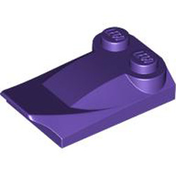 Plate with Bows 2x3 1/2 Medium Lilac