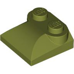 Plates with Bows 2x2 Olive Green