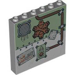Wall Element 1x6x5 Number 4 Medium Stone Grey