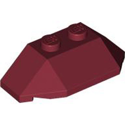 Roof Tile 4x2 with Angle Slope Bottom Dark Red
