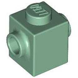 Brick 1x1 with 2 Knobs Sand Green
