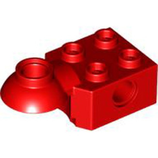 Brick 2x2 Diameter 4.85 Horizontal Snap Bright Red