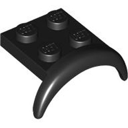 Mudguard 2 1/2x3x1 1/3 Knob Tube Number 1 Black