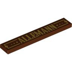 Flat Tile 1x6 Number 20 Reddish Brown