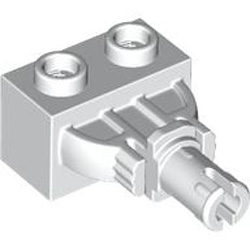 Brick 1x2 with 4.85 Bush with Click Number 1 White