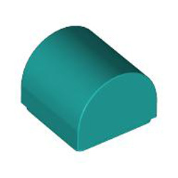 Plate 1x1x2/3 Outside Bow Bright Bluish Green
