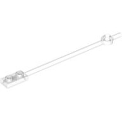 Plate 1x2 with Shaft 12M with Solid Knob Transparent