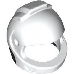 Mini Helmet with Black Neck Base Number 245 White