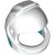 Mini Helmet with Bright Bluish Green Neck Base Number 245 White