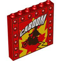 Wall Element 1x6x5 Number 5 Bright Red