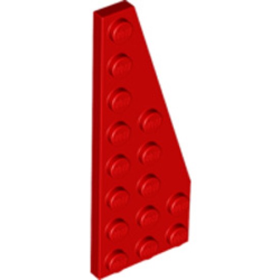 Right Plate 3x8 with Angle Bright Red