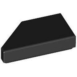 Tile 1x2 Degree 45 Cut Right Black