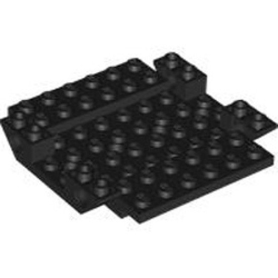 Roof Tile 8x8 Inverted Degree 45 with Plate Black