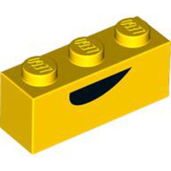 Brick 1x3 Number 49 Bright Yellow