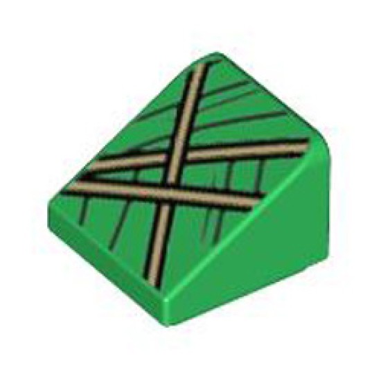 Roof Tile 1x1x2/3 Number 2 Dark Green