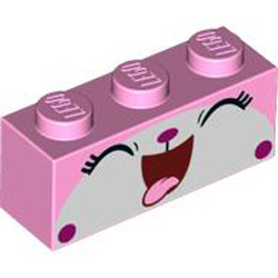 Brick 1x3 Number 50 Light Purple