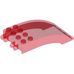 Shell 4x8x2 with Forks Transparent Red