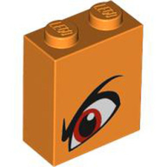 Brick 1x2x2 Number 163 Bright Orange