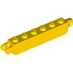 Brick 1x6 Friction / Stub / Fork / Vertical Bright Yellow