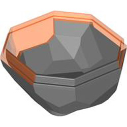 Rock 4x4x1 2/3 Lower Part 199/47 Dark Stone Grey